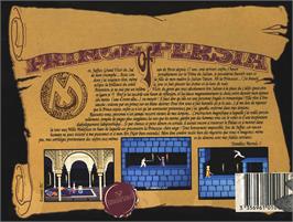 Box back cover for Prince of Persia on the Atari ST.