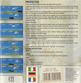 Box back cover for Protector on the Atari ST.
