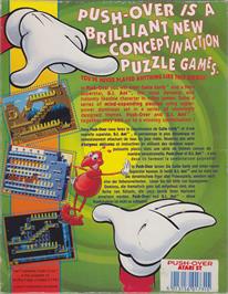 Box back cover for Push-Over on the Atari ST.