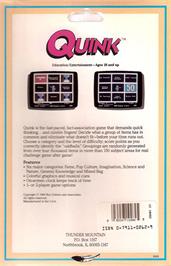 Box back cover for Quink on the Atari ST.