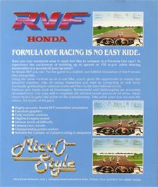 Box back cover for RVF Honda on the Atari ST.