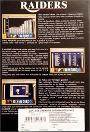 Box back cover for Raiders on the Atari ST.