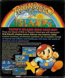 Box back cover for Rainbow Islands on the Atari ST.