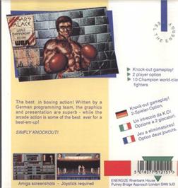 Box back cover for Ringside on the Atari ST.