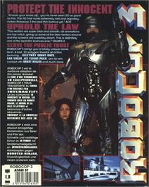 Box back cover for Robocop 3 on the Atari ST.