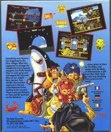 Box back cover for Rod Land on the Atari ST.