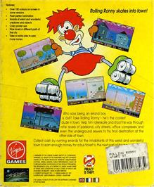 Box back cover for Rolling Ronny on the Atari ST.
