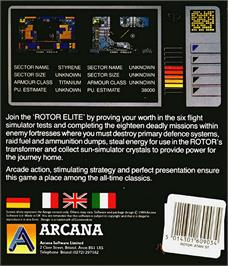 Box back cover for Rotor on the Atari ST.