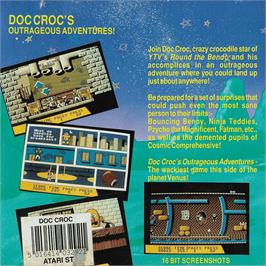 Box back cover for Round the Bend on the Atari ST.
