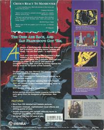 Box back cover for STAR Scenery Disk: San Francisco Area on the Atari ST.