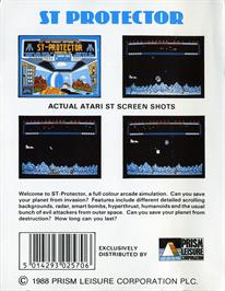 Box back cover for ST Protector on the Atari ST.