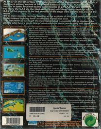 Box back cover for Sabre Team on the Atari ST.
