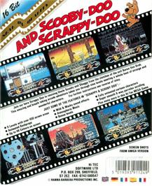 Box back cover for Scooby-Doo And Scrappy-Doo on the Atari ST.