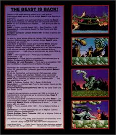Box back cover for Shadow Of The Beast 2 on the Atari ST.