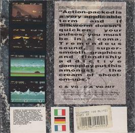 Box back cover for Silkworm on the Atari ST.