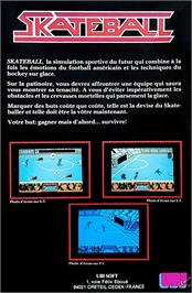 Box back cover for Skateball on the Atari ST.