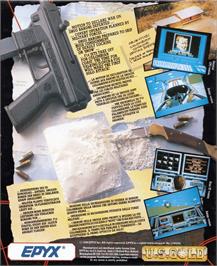 Box back cover for Snow Strike on the Atari ST.