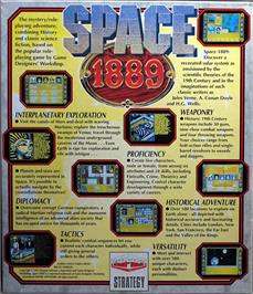 Box back cover for Space 1889 on the Atari ST.