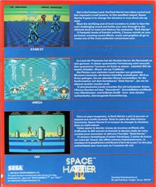 Box back cover for Space Harrier 2 on the Atari ST.