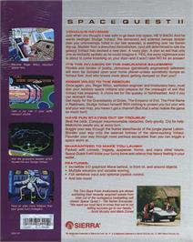 Box back cover for Space Quest 2 - Chapter 2 - Vohaul's Revenge on the Atari ST.