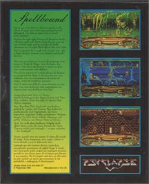 Box back cover for Spell Bound on the Atari ST.