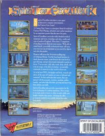 Box back cover for Spirit of Excalibur on the Atari ST.