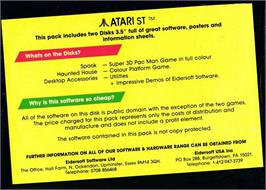 Box back cover for Spook on the Atari ST.