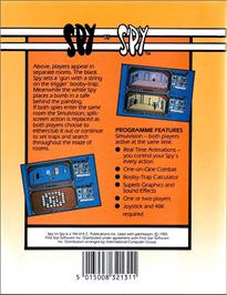 Box back cover for Spy Vs Spy on the Atari ST.