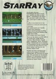 Box back cover for StarRay on the Atari ST.
