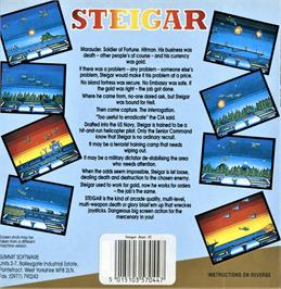 Box back cover for Steigar on the Atari ST.
