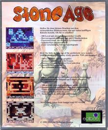 Box back cover for Stone Age on the Atari ST.