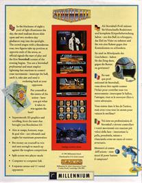 Box back cover for Stormball on the Atari ST.