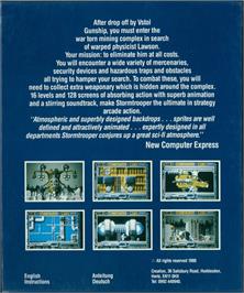 Box back cover for Stormtrooper on the Atari ST.