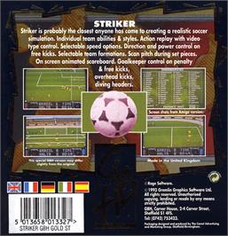 Box back cover for Striker on the Atari ST.