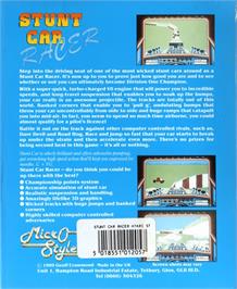 Box back cover for Stunt Car Racer on the Atari ST.
