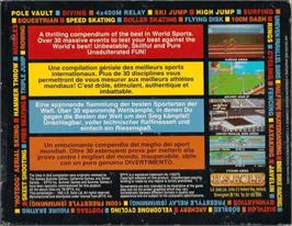 Box back cover for Summer Games on the Atari ST.