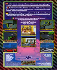 Box back cover for Super Cars on the Atari ST.