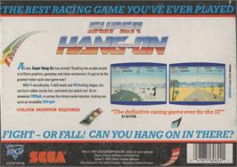 Box back cover for Super Hang-On on the Atari ST.