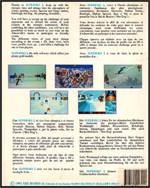Box back cover for Super Ski 2 on the Atari ST.