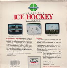Box back cover for Superstar Ice Hockey on the Atari ST.