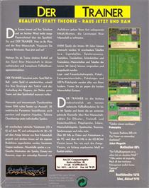 Box back cover for Tactical Manager on the Atari ST.