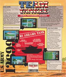Box back cover for Team Yankee on the Atari ST.