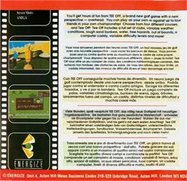Box back cover for Tee Off on the Atari ST.