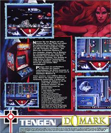 Box back cover for Thunder Blade on the Atari ST.