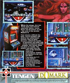 Box back cover for Thunder Jaws on the Atari ST.