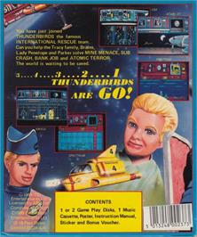 Box back cover for Thunderbirds on the Atari ST.