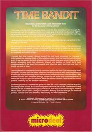 Box back cover for Time Bandit on the Atari ST.