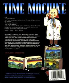 Box back cover for Time Machine on the Atari ST.