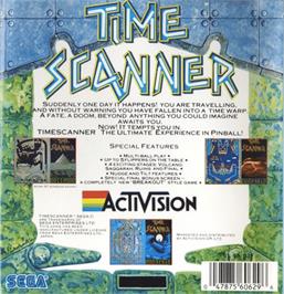 Box back cover for Time Scanner on the Atari ST.