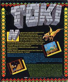Box back cover for Toki on the Atari ST.